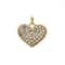 12 Pack: Charmalong™ 14K Gold-Plated Pavé Heart Charm by Bead Landing™